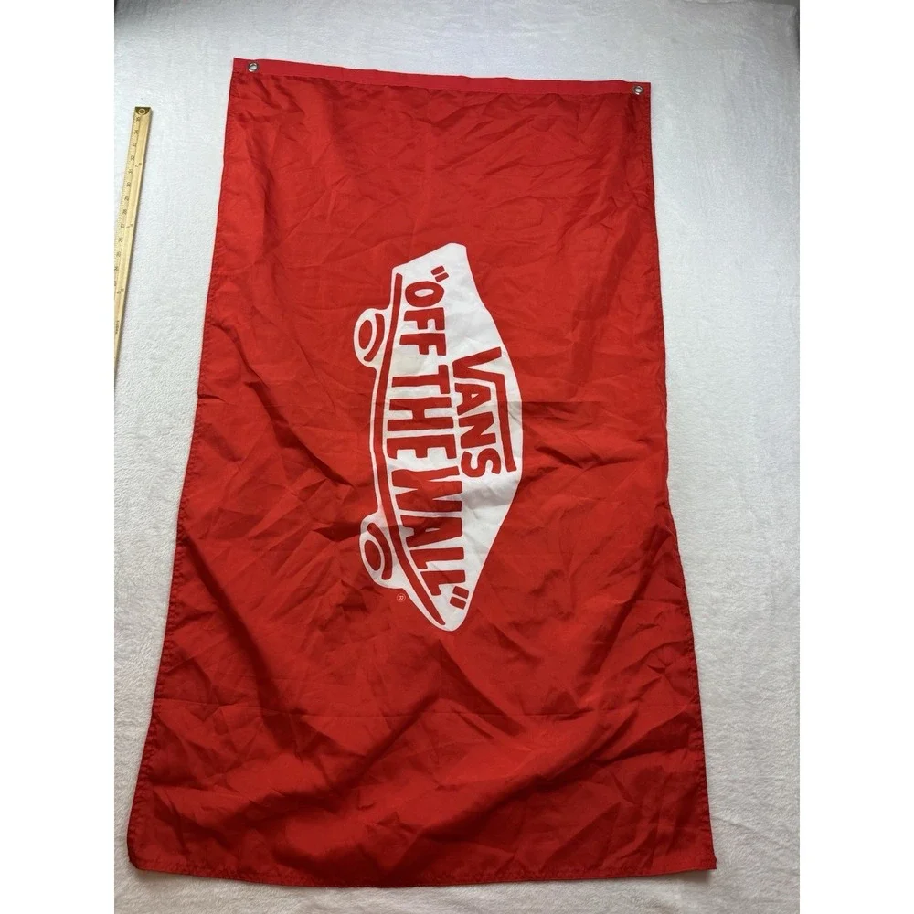 2022 Vans Family Exclusive Flag 48x30 Red & White Off The Wall Logo